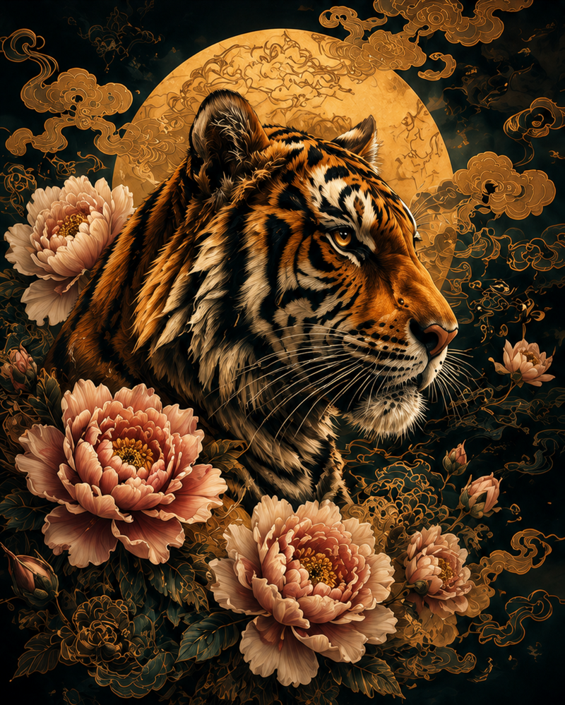 Golden Tiger Wall Art artwork preview